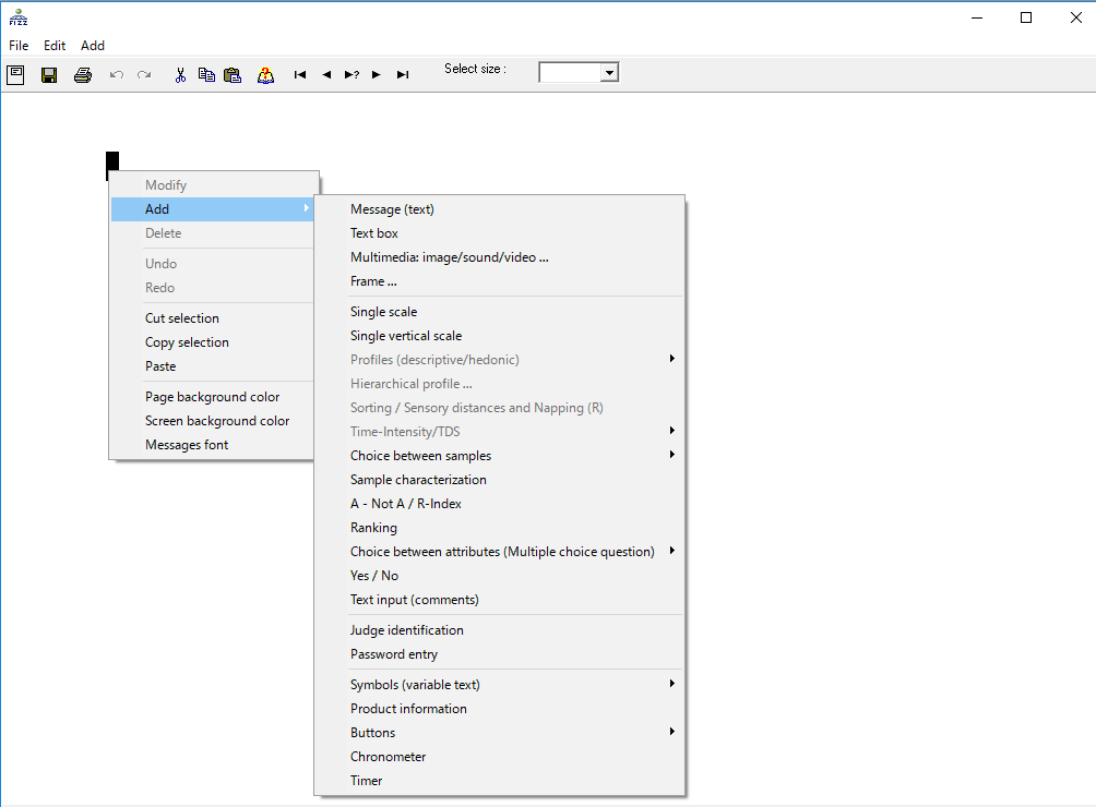 FIZZ SOFTWARE ADD SCALE TYPE